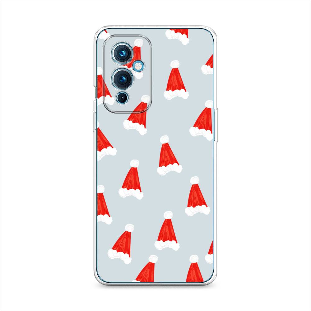 

Чехол на OnePlus 9 LE2110 "Новогодние шапочки", Белый;красный;серый, 152750-5