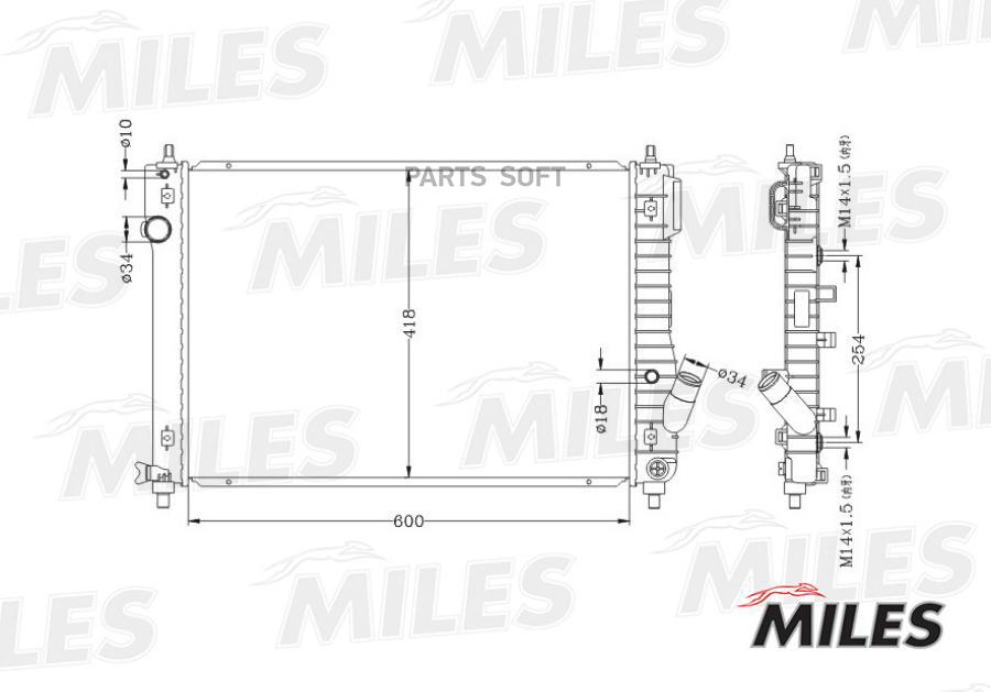 

Радиатор chevrolet aveo 1.2/1.4/1.6 09-