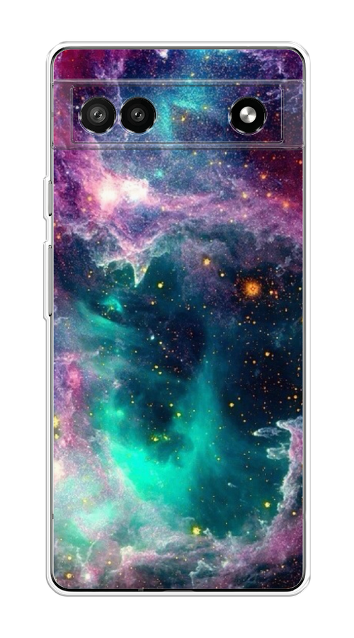 

Чехол на Google Pixel 6A "Звездные облака", Розовый;бежевый, 271150-2