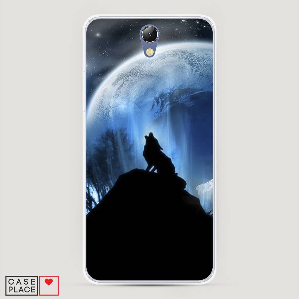

Чехол на Lenovo Vibe S1 "Волк 2", Синий;черный;белый, 111450-1