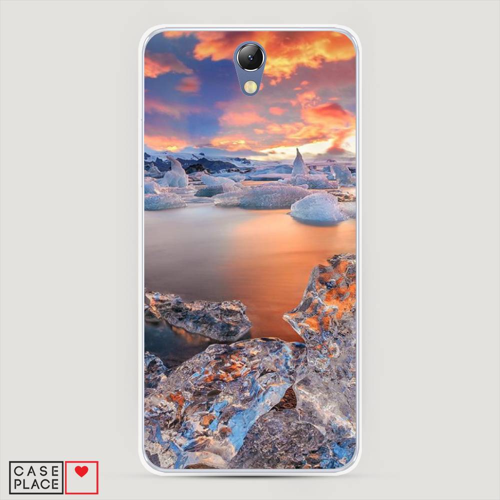 

Чехол на Lenovo Vibe S1 "Ледники", Синий;оранжевый, 111450-2