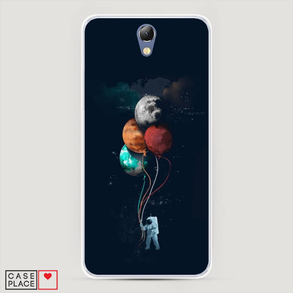 

Чехол на Lenovo Vibe S1 "Космонавт с шариками", Разноцветный, 111450-4