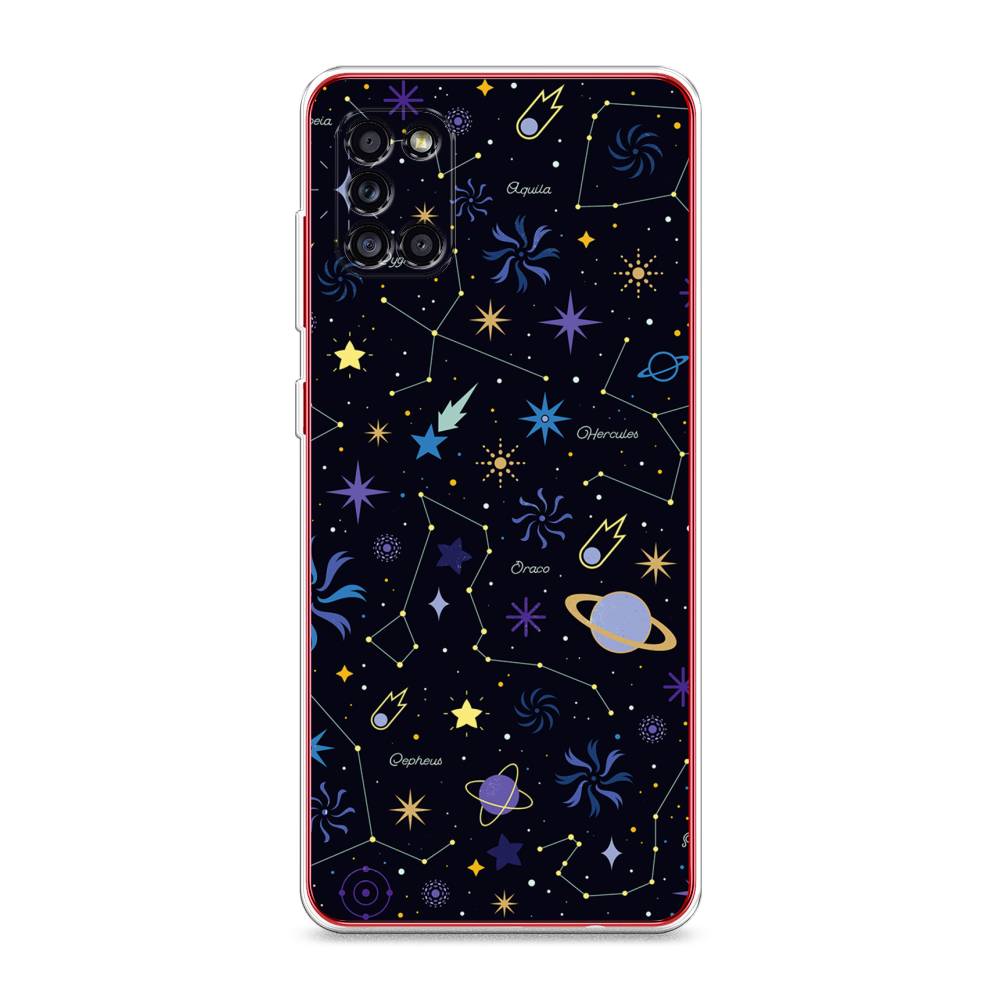 

Чехол на Samsung Galaxy A31 "Цветной космос", Желтый, 2100350-2