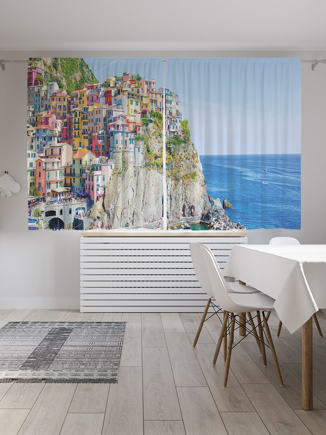 фото Классические шторы joyarty "италия манарола", серия oxford delux, 2 полотна 145x180 см
