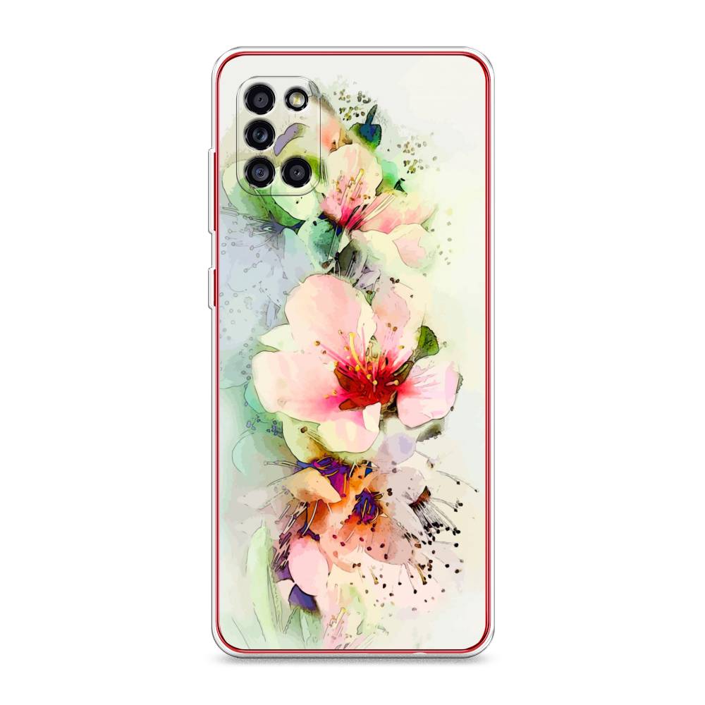 

Чехол на Samsung Galaxy A31 "Нежные цветы", Зеленый;розовый, 2100350-2