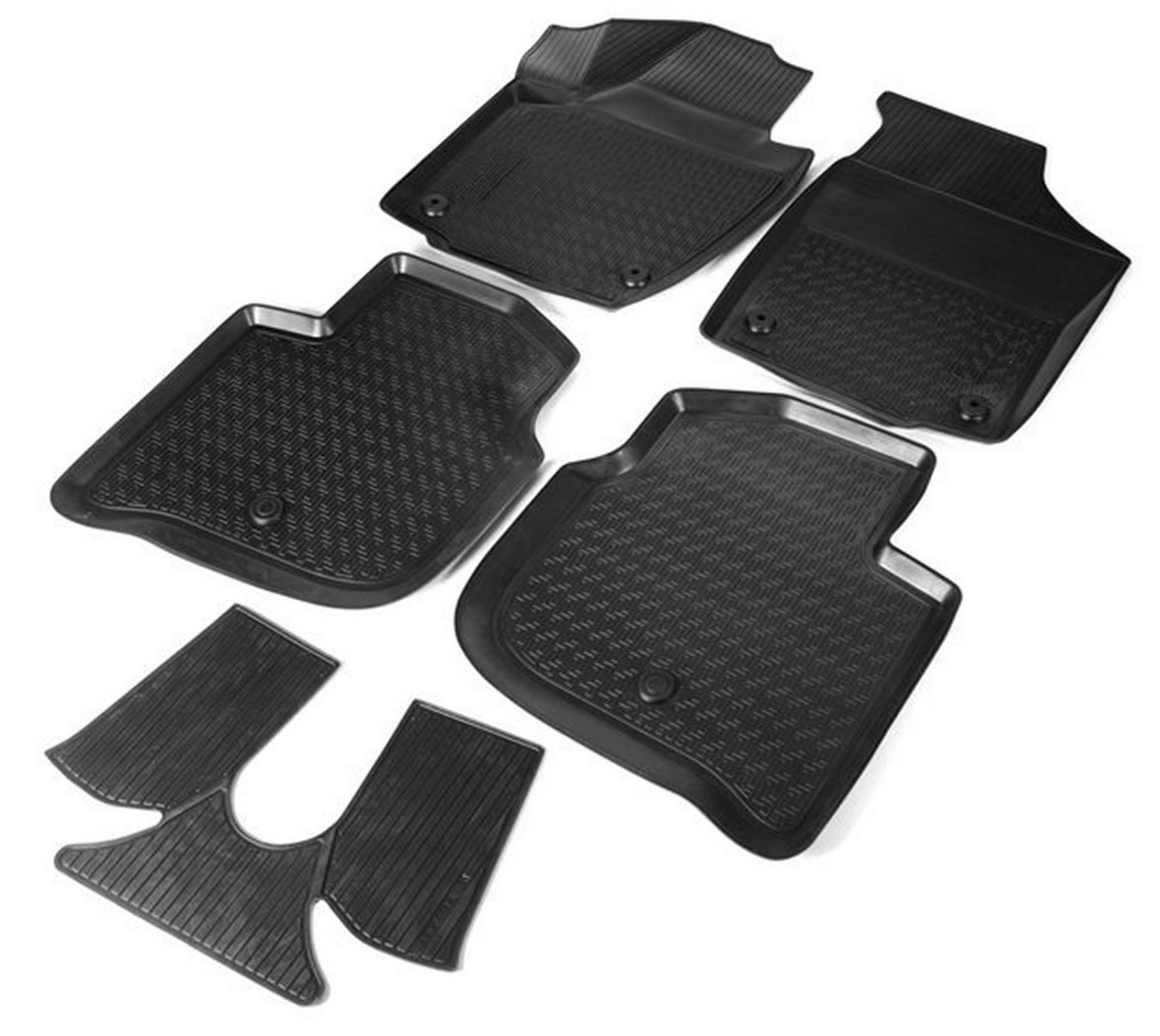 фото Коврики в салон rival для skoda rapid i, ii lb 2012-/vw polo vi lb 2020-, 5 шт., 15102001