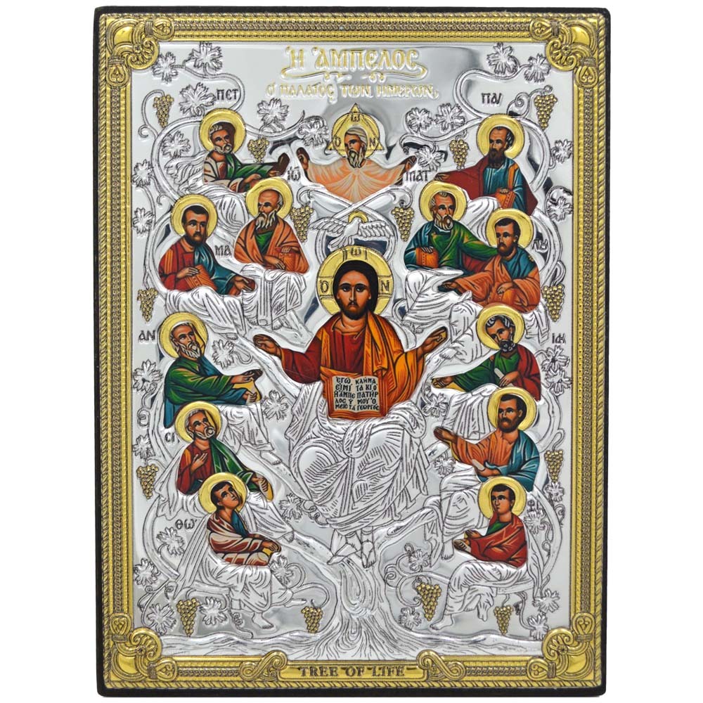 Икона MEGA BYZANTINE Лоза Истинная 13,5 х 18,5 см