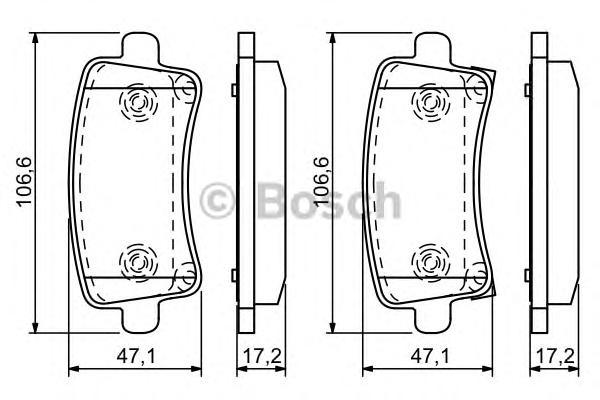 

Комплект тормозных колодок BOSCH 0986494297