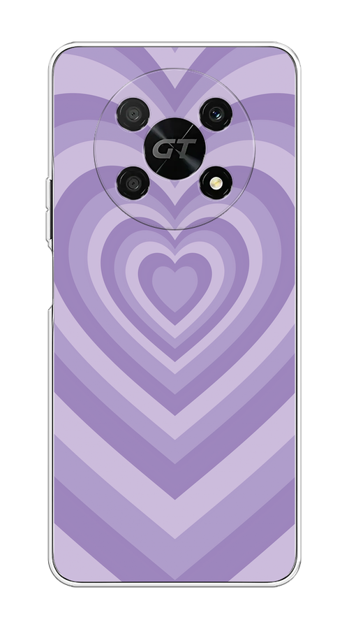 

Чехол на Honor X40 GT "Violet heart latte", Фиолетовый, 6120150-1