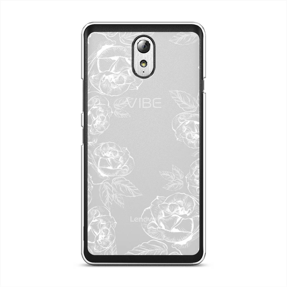 

Чехол на Lenovo Vibe P1m "Розы графика", Черный;серый, 111350-2