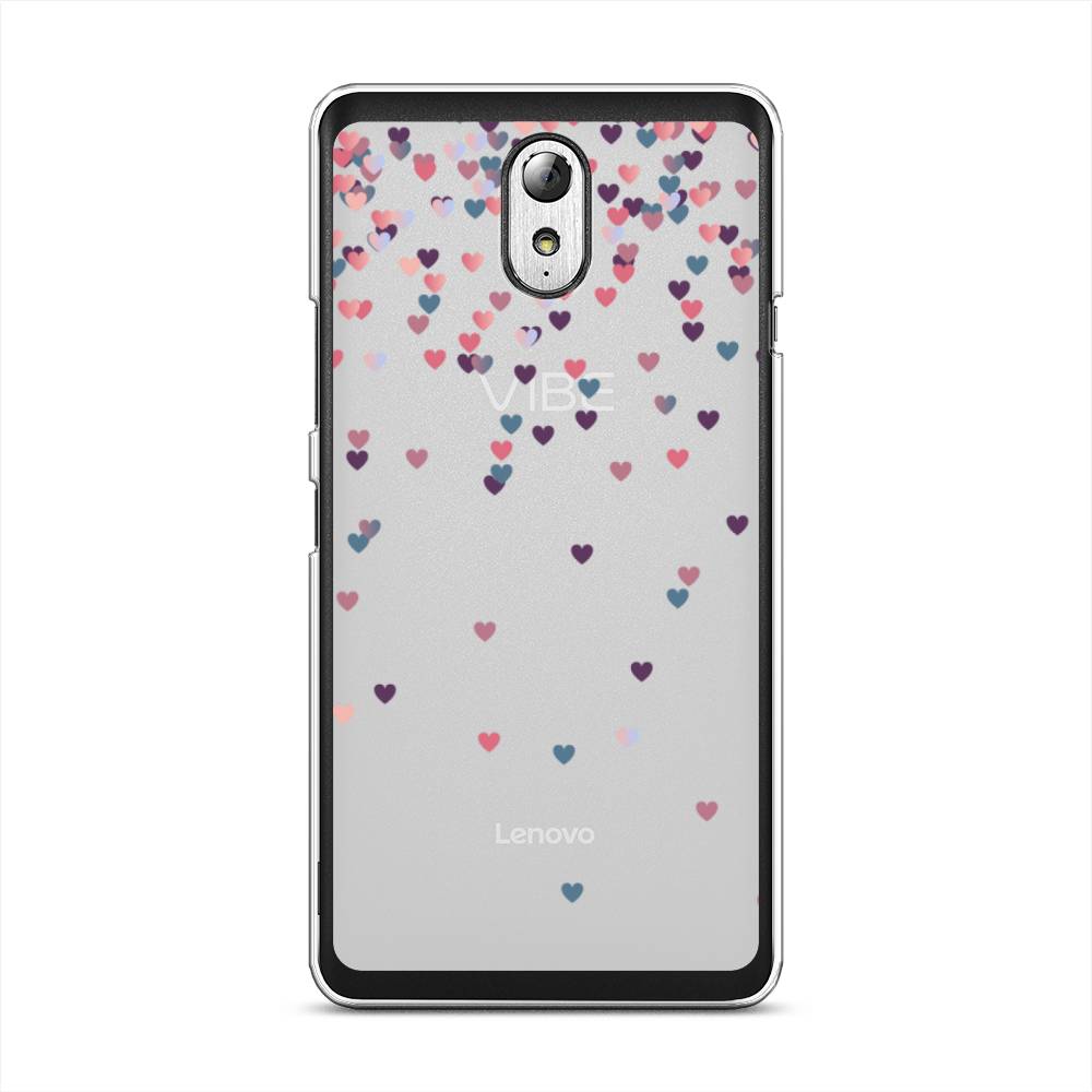 

Чехол на Lenovo Vibe P1m "Посыпка сердечки", Розовый;фиолетовый, 111350-3