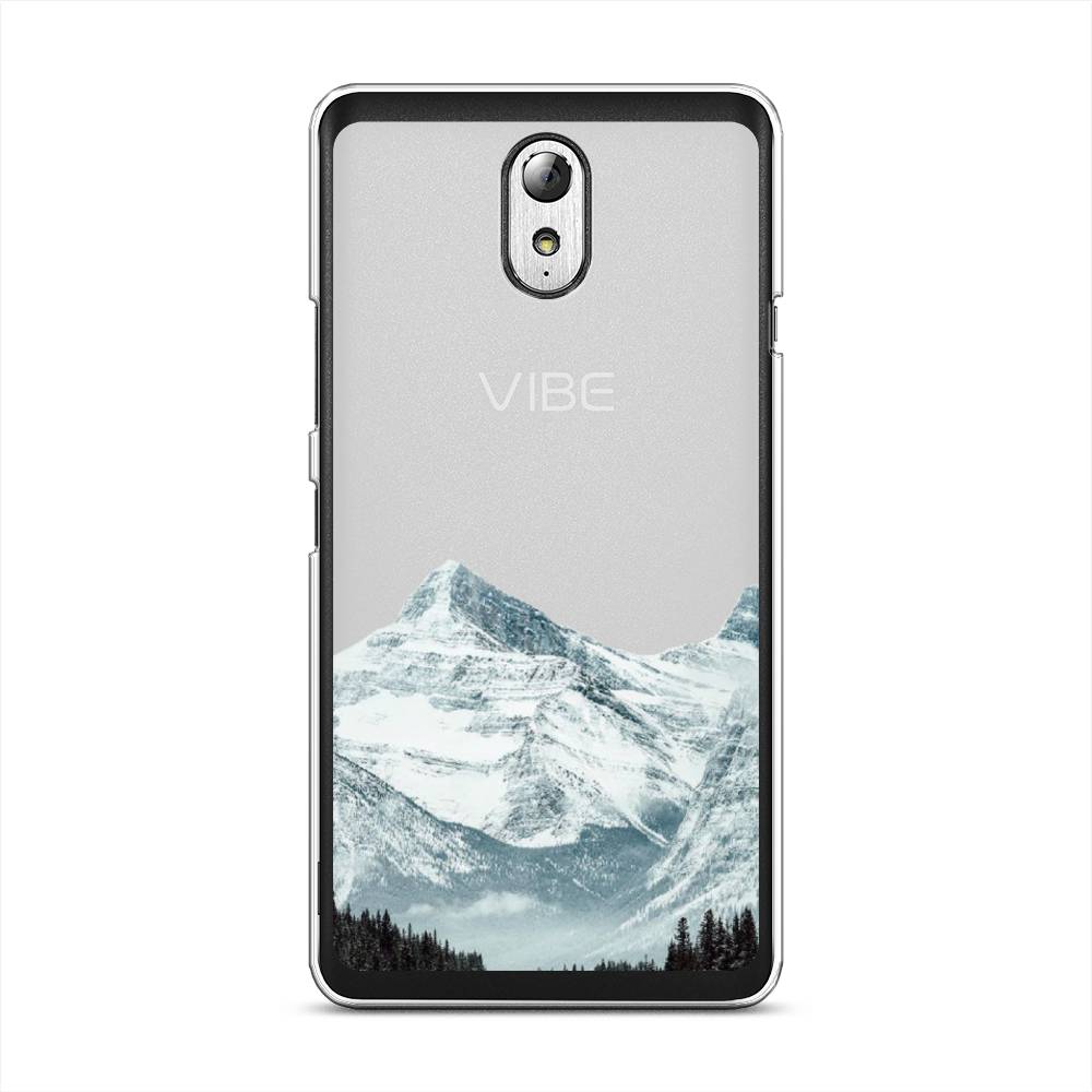

Чехол на Lenovo Vibe P1m "Горы арт 1", Белый;зеленый, 111350-2