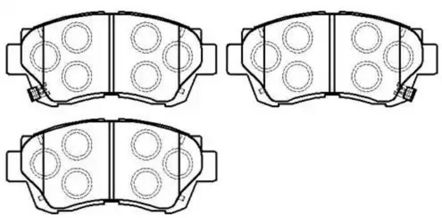 

Колодки Тормозные Дисковые Передн Lexus: Es300 89-97, Ls400 89-94 Toyota: Camry 91-96, Cel