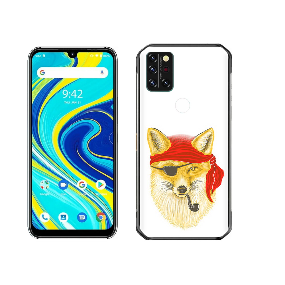 

Чехол MyPads Tocco для Umidigi A7 Pro лиса-пират, Прозрачный, Tocco
