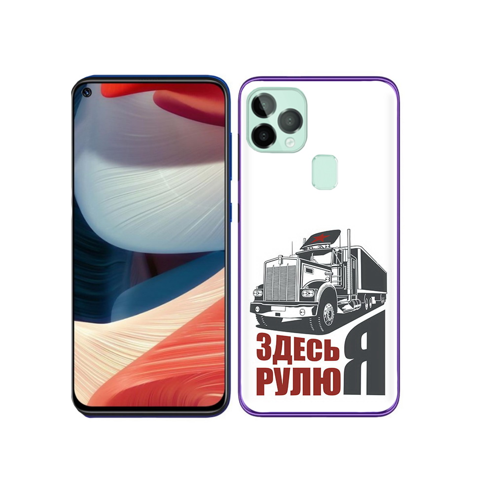 

Чехол MyPads Tocco для Oukitel C22 здесь я рулю, Прозрачный, Tocco