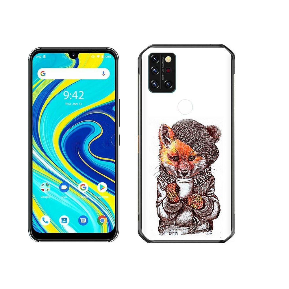 

Чехол MyPads Tocco для Umidigi A7 Pro лиса в шапке, Tocco