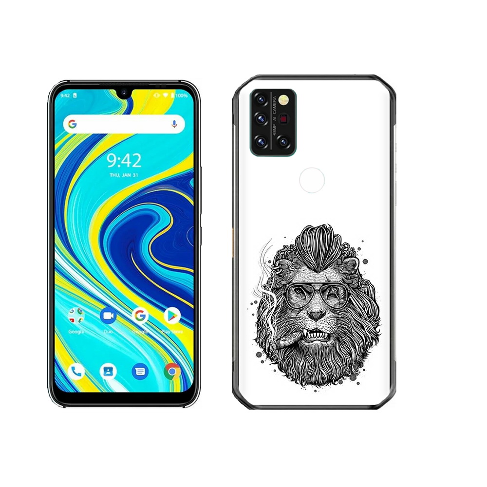 

Чехол MyPads Tocco для Umidigi A7 Pro курящий лев, Прозрачный, Tocco