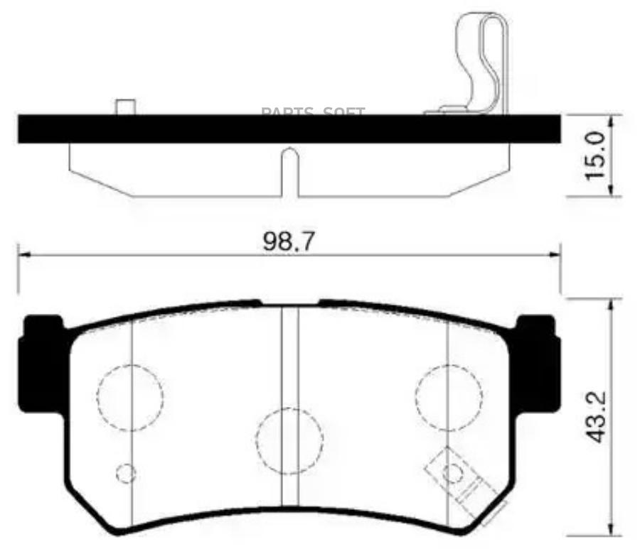 

Колодки Тормозные Дисковые Задн Ssangyong: Actyon 05-, Korando 97-, Kyron 05-, Musso 93-,