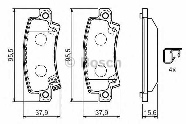 

Тормозные колодки Bosch задние для Toyota Corolla E12 986424790