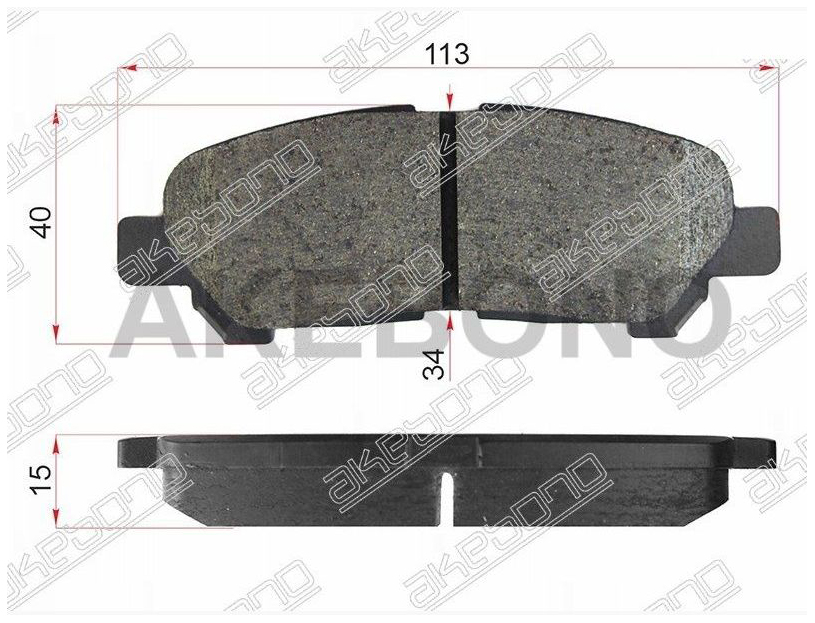 фото Колодки тормозные дисковые an-569k akebono