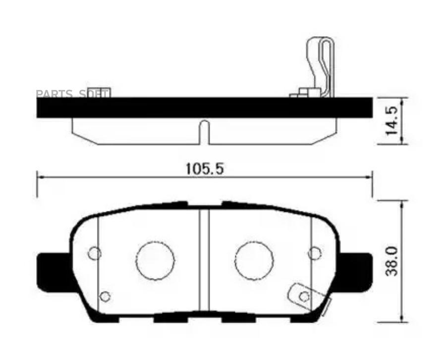 

Колодки тормозные дисковые задн INFINITI: FX 35, FX45 03-08 NISSAN: MURANO 03-08, QUEST 05