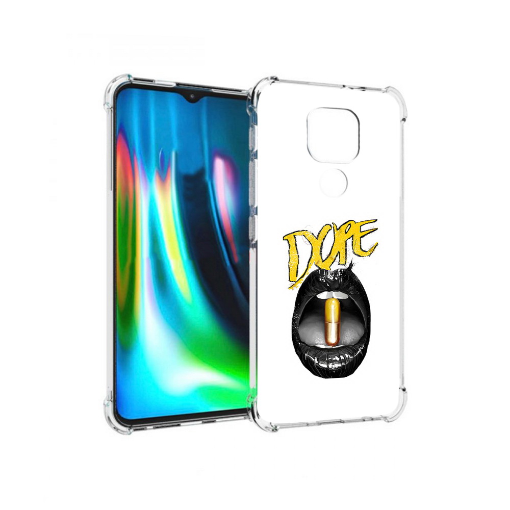 

Чехол MyPads Tocco для Motorola Moto G9 Play губы (PT227081.347.303), Прозрачный, Tocco