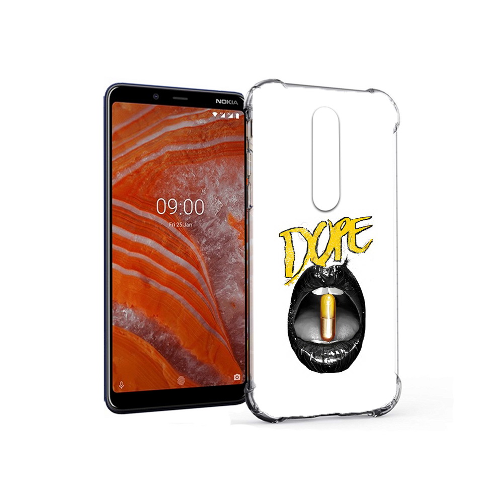 

Чехол MyPads Tocco для Nokia 3.1 Plus губы (PT121397.96.303), Прозрачный, Tocco