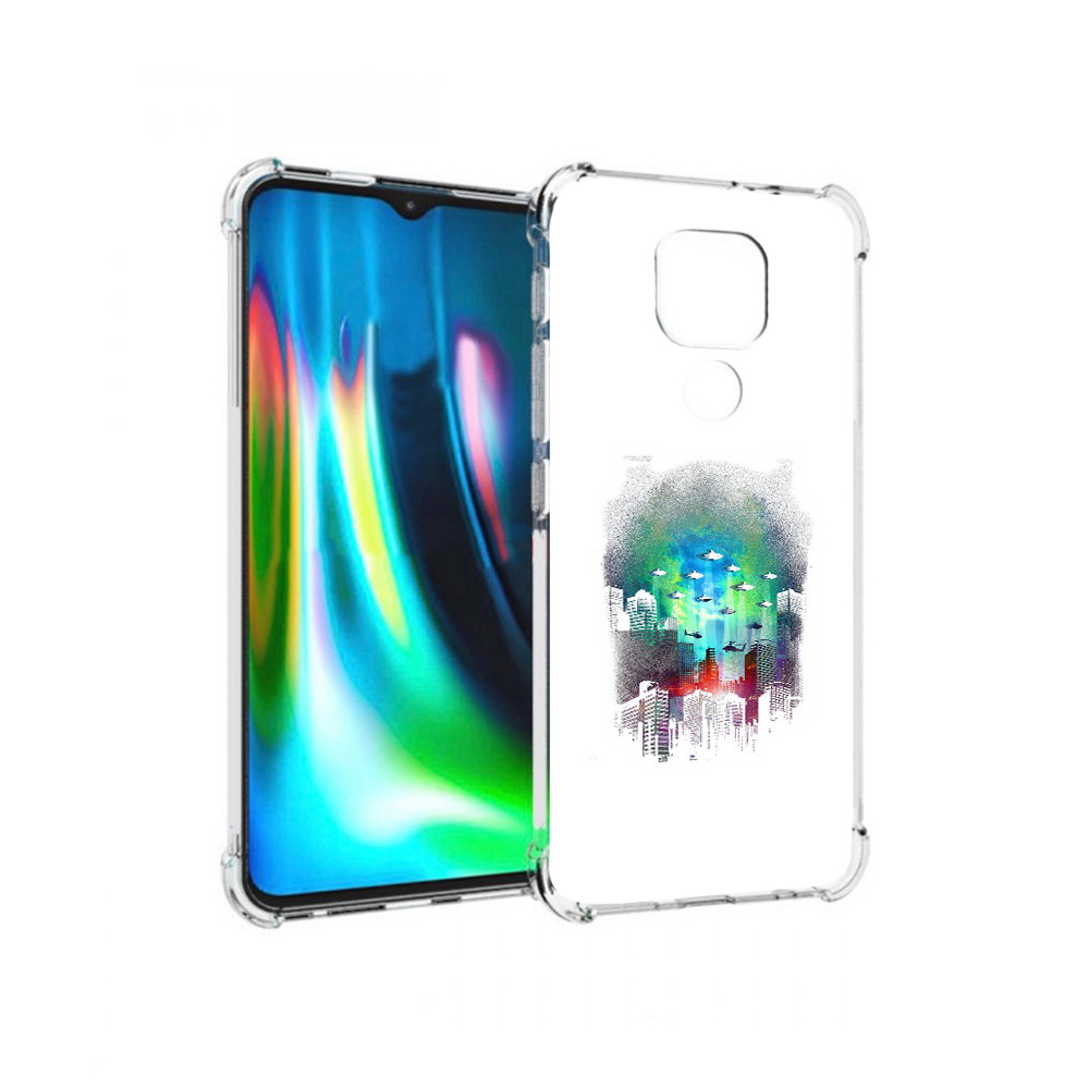 

Чехол MyPads Tocco для Motorola Moto G9 Play город в свечении (PT227081.347.296), Прозрачный, Tocco