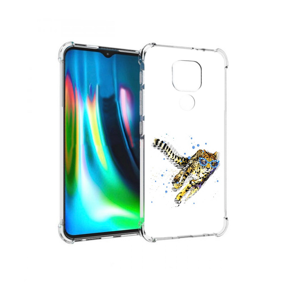 

Чехол MyPads Tocco для Motorola Moto G9 Play гепард в очках (PT227081.347.287), Прозрачный, Tocco