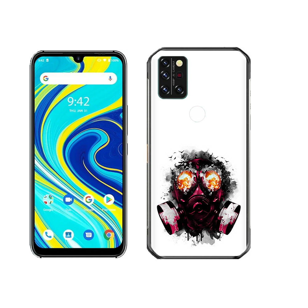 

Чехол MyPads Tocco для Umidigi A7 Pro красный противогаз, Прозрачный, Tocco
