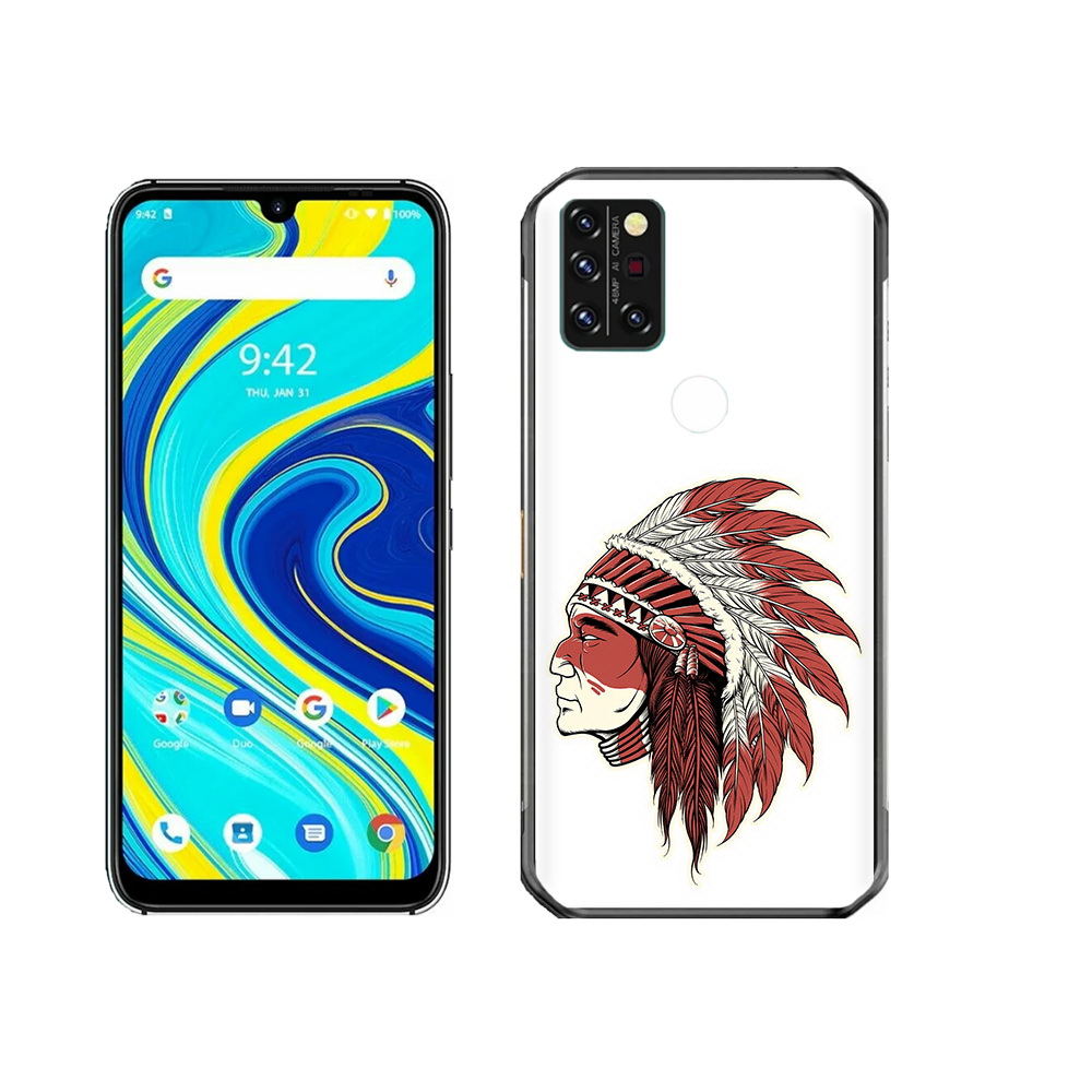 

Чехол MyPads Tocco для Umidigi A7 Pro красный индеец, Прозрачный, Tocco