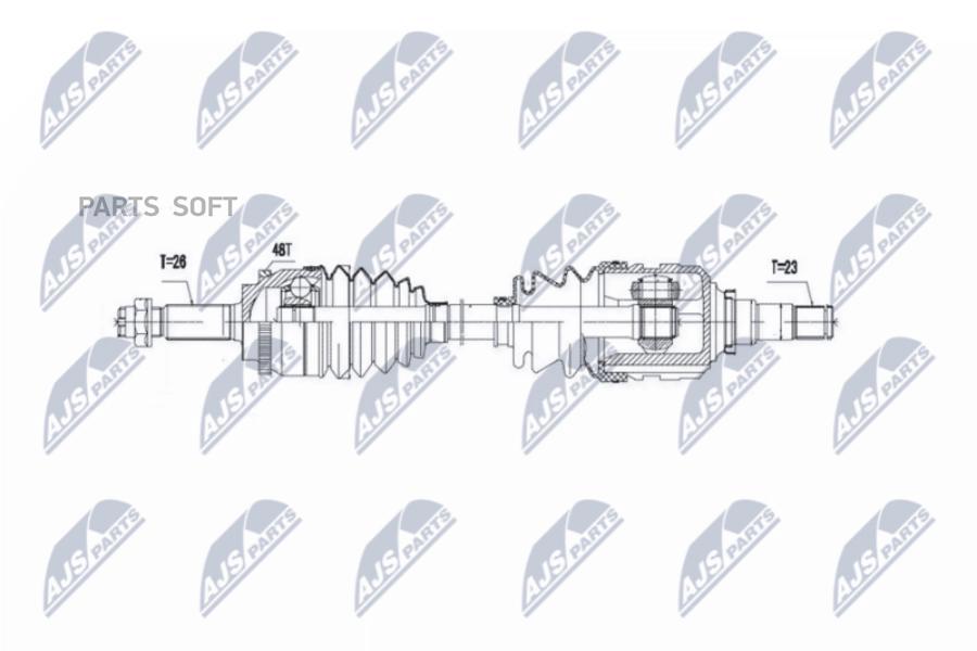 

NPW-TY-056_привод правый! 914mm Toyota Corolla E12 1.4VVTI/1.6VVTI 01-06