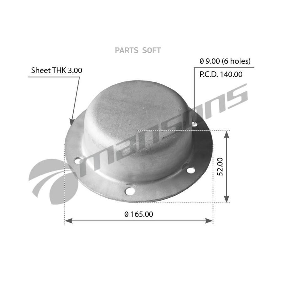 Крышка Ступицы Saf Rsm 6 Отв. 14016543 1Шт Mansons 600108