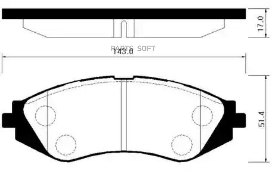 

Колодки Тормозные Дисковые Передн Daewoo: Lanos (Dohc) 97-01, Nubira 97-03, Lacetti 02-06