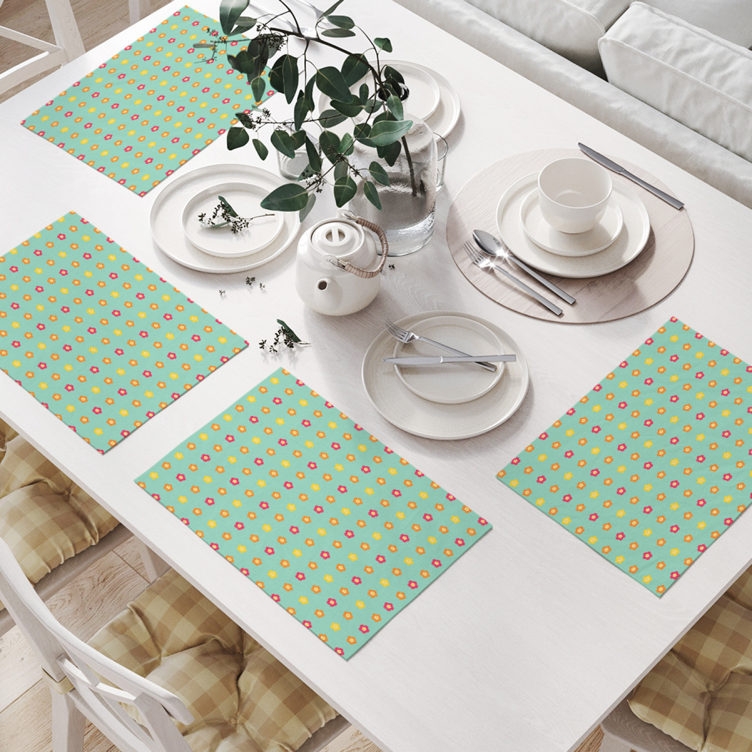 

Комплект салфеток JoyArty "Многоцветные цветы" (32х46 см, 4 шт.), Многоцветные цветы