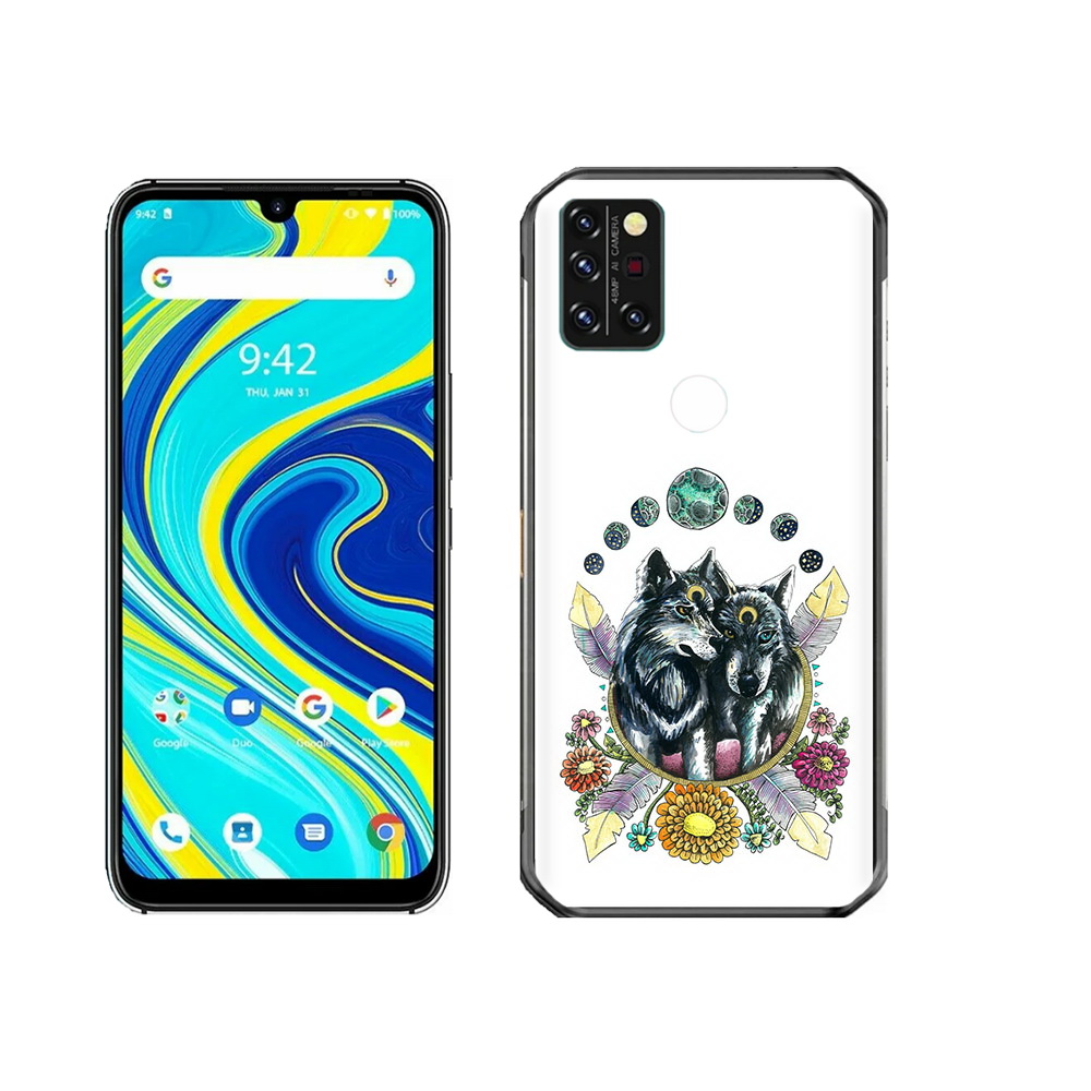 

Чехол MyPads Tocco для Umidigi A7 Pro красивые волки абстракция, Прозрачный, Tocco