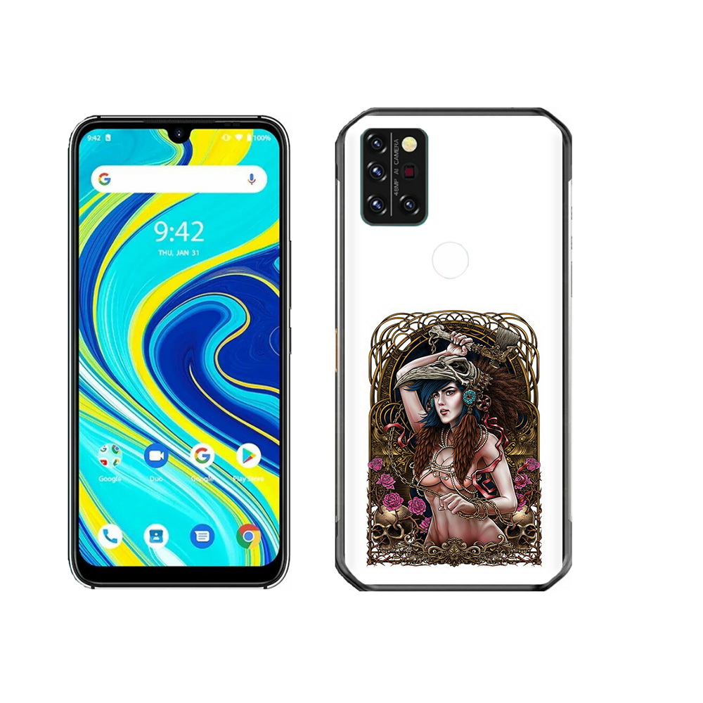 

Чехол MyPads Tocco для Umidigi A7 Pro красивая девушка рисунок, Прозрачный, Tocco