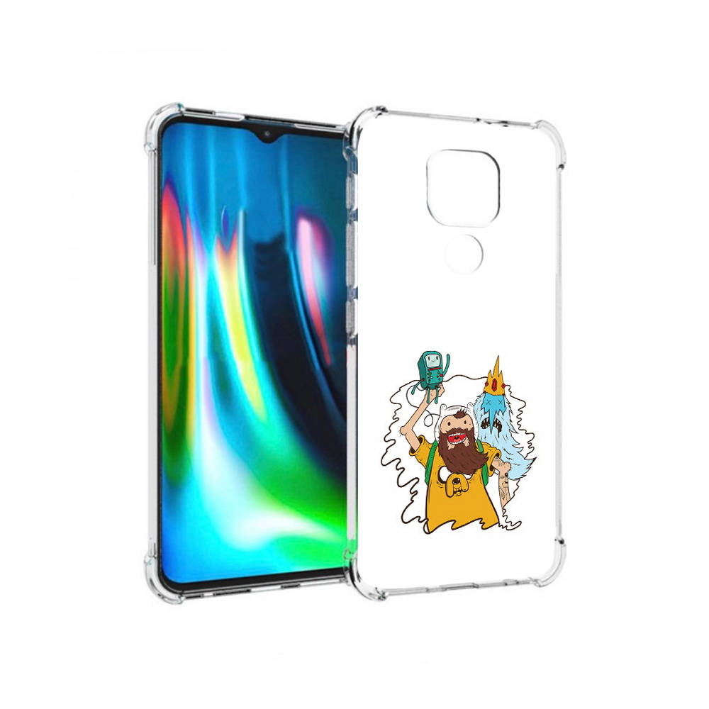 

Чехол MyPads Tocco для Motorola Moto G9 Play время приключений старый Финн, Прозрачный, Tocco