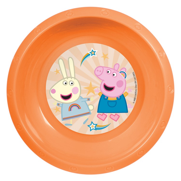 Тарелка детская пластиковая ND Play Свинка Пеппа. Добрые поступки 16,5 см кружка детская ударопрочная happy baby бежевая с морковками пластиковая 200мл
