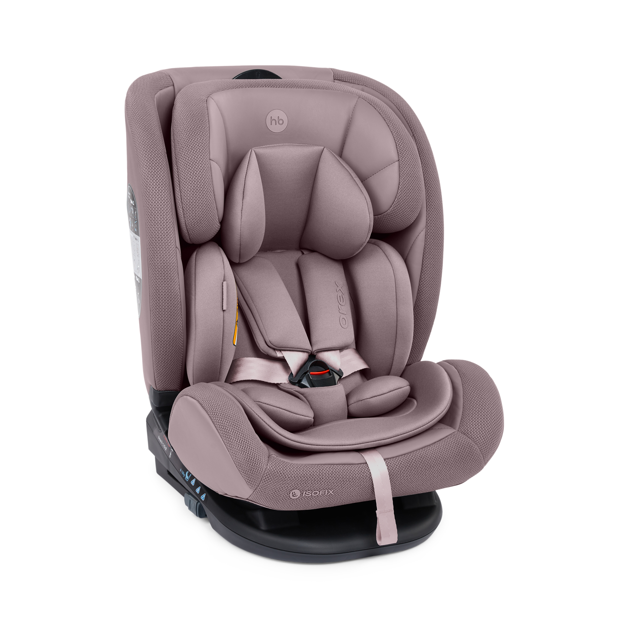 фото Автокресло happy baby orex группа 0+/1/2/3 с isofix, top tether, до 36 кг розовое