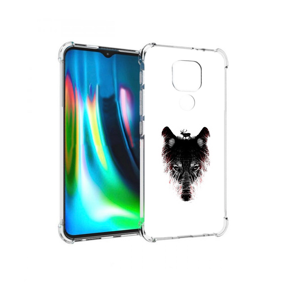 

Чехол MyPads Tocco для Motorola Moto G9 Play волк в траве (PT227081.347.267), Прозрачный, Tocco