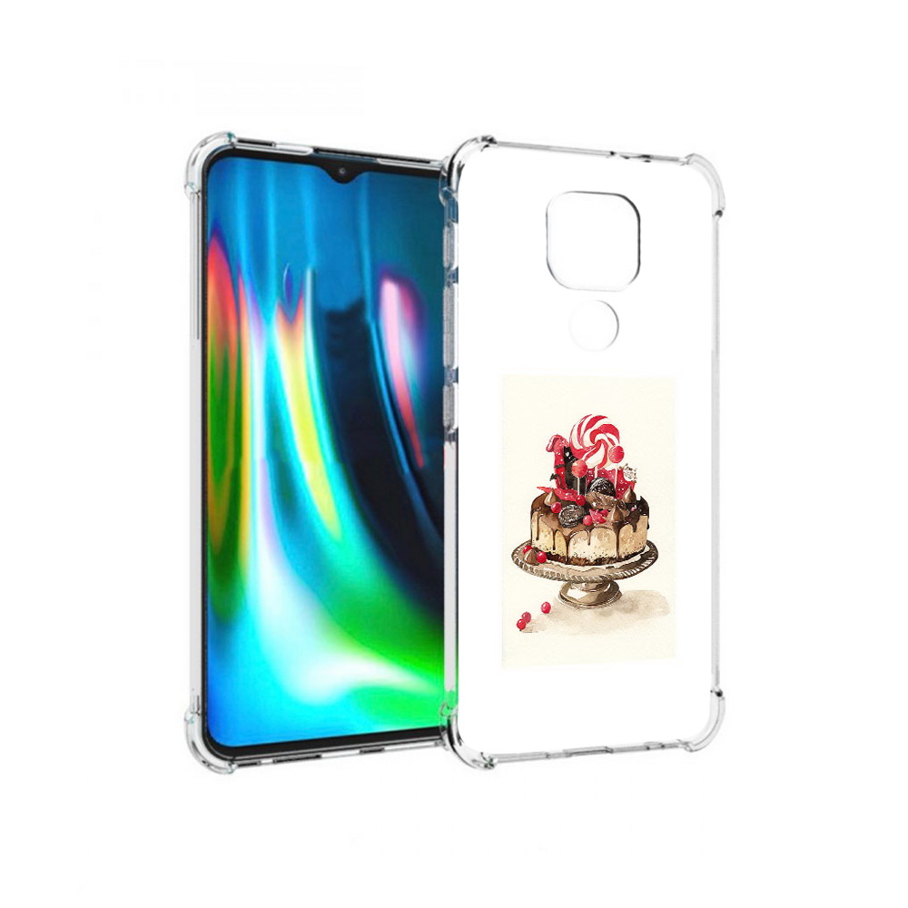 

Чехол MyPads Tocco для Motorola Moto G9 Play вкусный торт (PT227081.347.262), Прозрачный, Tocco