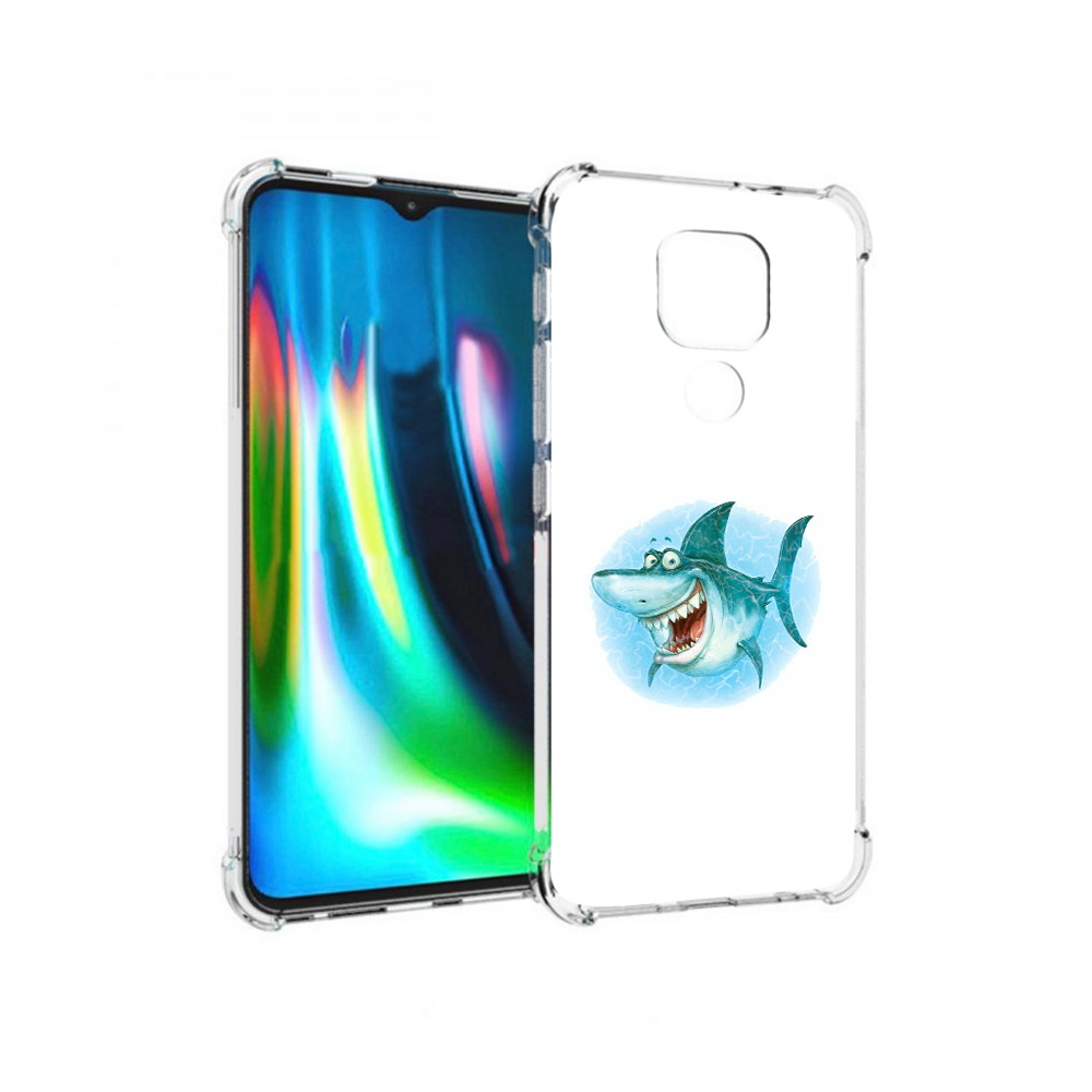 

Чехол MyPads Tocco для Motorola Moto G9 Play веселая акула (PT227081.347.261), Прозрачный, Tocco