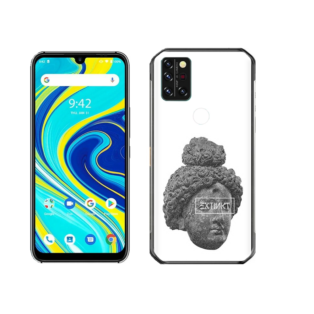 

Чехол MyPads Tocco для Umidigi A7 Pro каменное лицо девушки, Прозрачный, Tocco