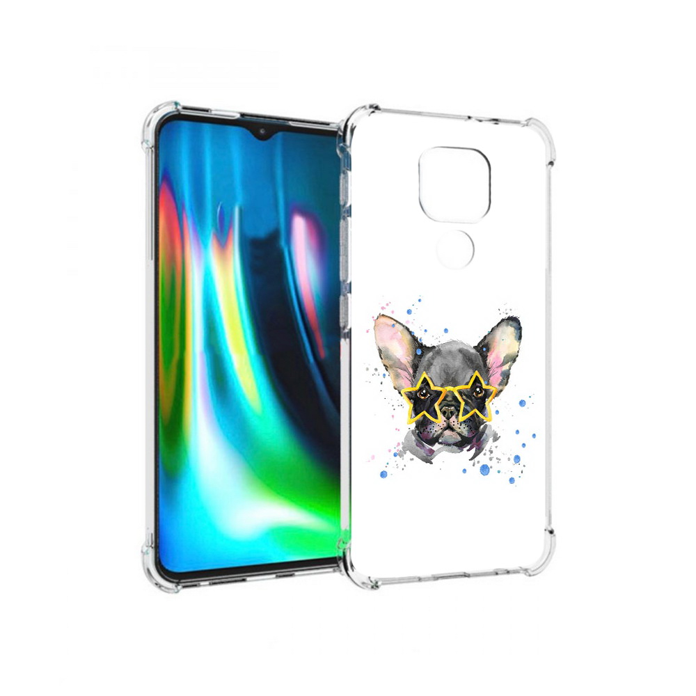 

Чехол MyPads Tocco для Motorola Moto G9 Play буля в очках (PT227081.347.252), Прозрачный, Tocco