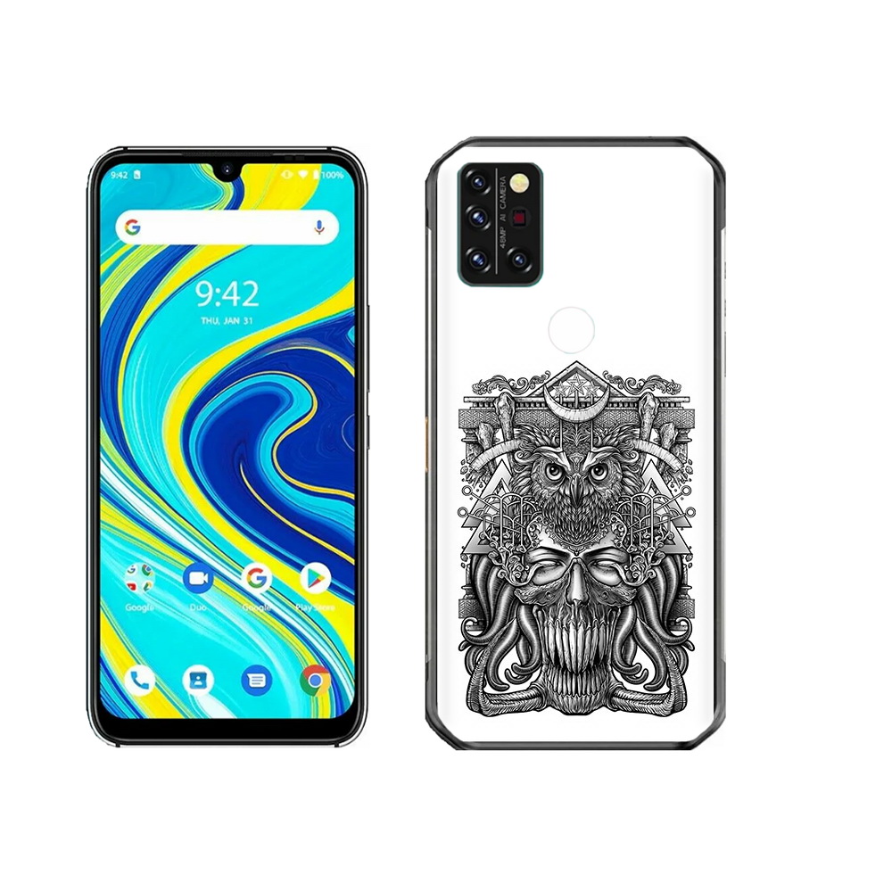 

Чехол MyPads Tocco для Umidigi A7 Pro зубастая сова, Прозрачный, Tocco