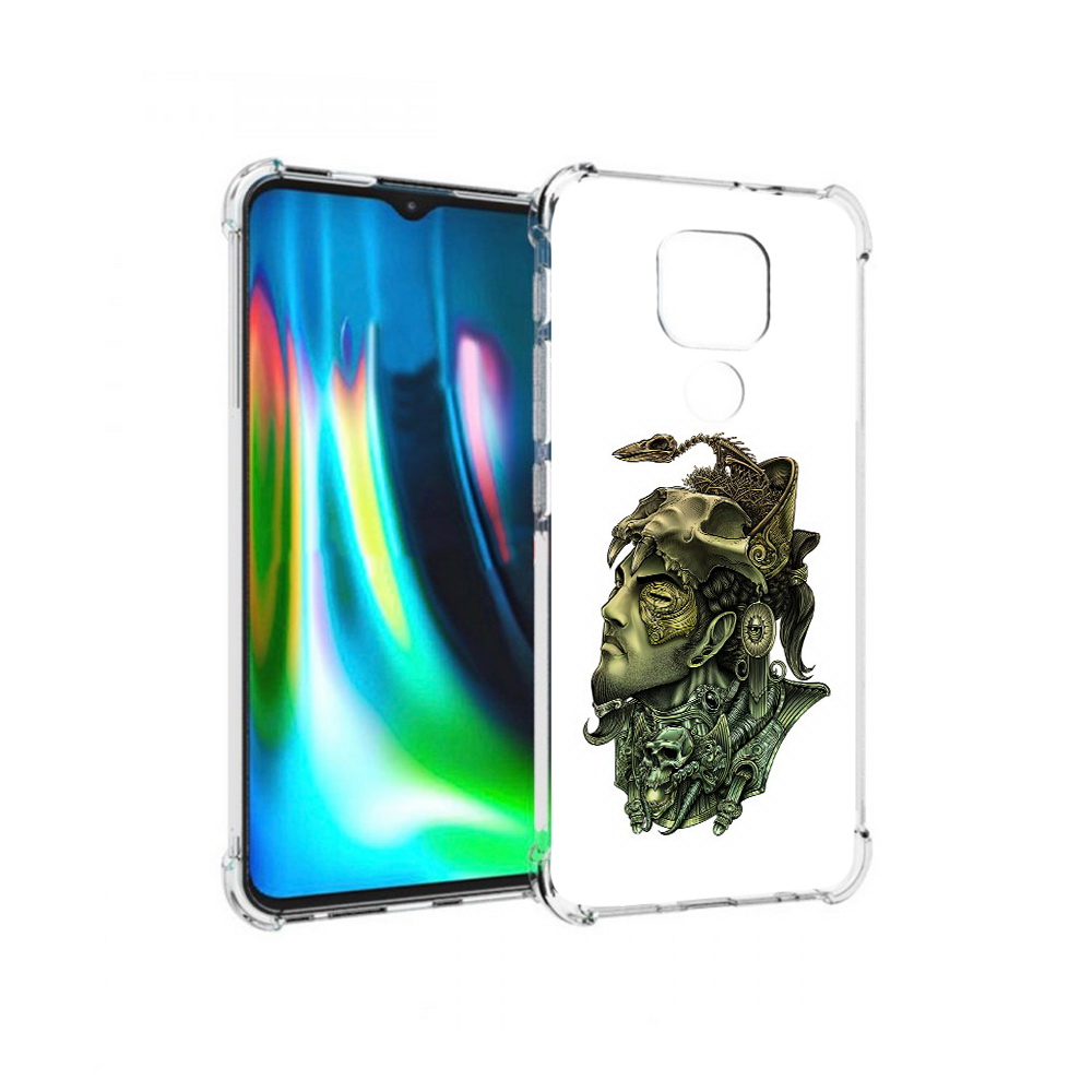 

Чехол MyPads Tocco для Motorola Moto G9 Play бронзовый воин (PT227081.347.248), Прозрачный, Tocco