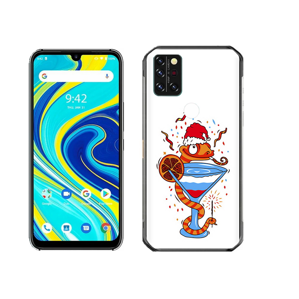 

Чехол MyPads Tocco для Umidigi A7 Pro змейка, Прозрачный, Tocco