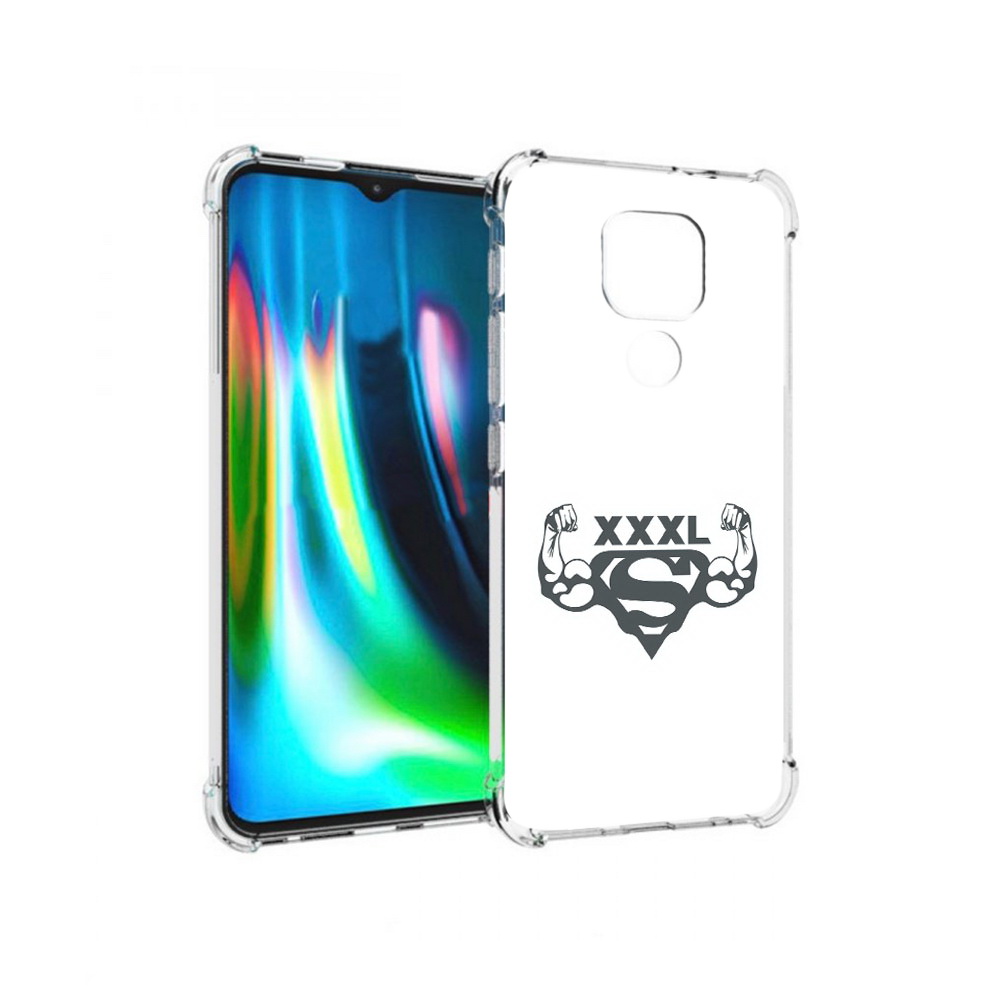 

Чехол MyPads Tocco для Motorola Moto G9 Play бодибилдинг супермен (PT227081.347.237), Прозрачный, Tocco