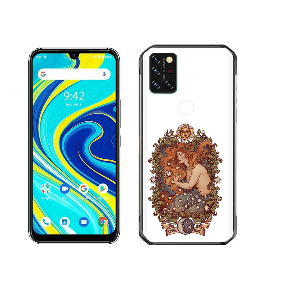 

Чехол MyPads Tocco для Umidigi A7 Pro звездная девушка абстракция, Прозрачный, Tocco